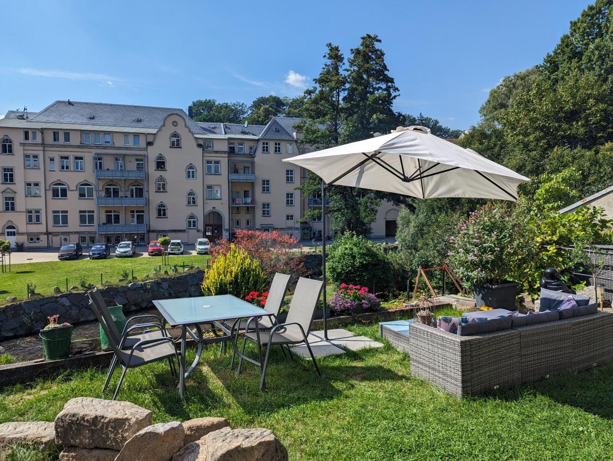 F2 - Urlaubsmagie Sauna, Whirlpool, Pool & Garten Sebnitz Exteriör bild