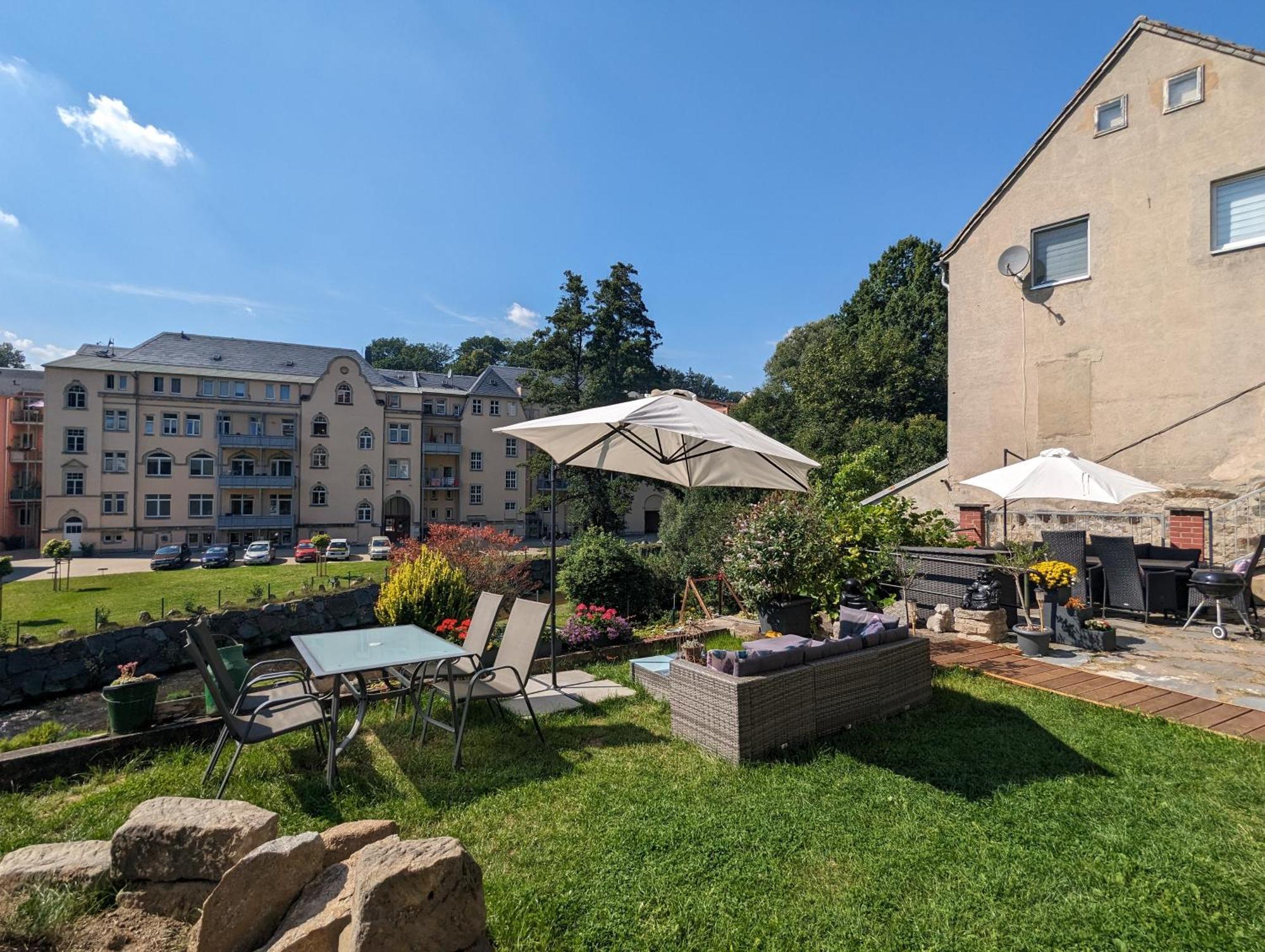 F2 - Urlaubsmagie Sauna, Whirlpool, Pool & Garten Sebnitz Exteriör bild